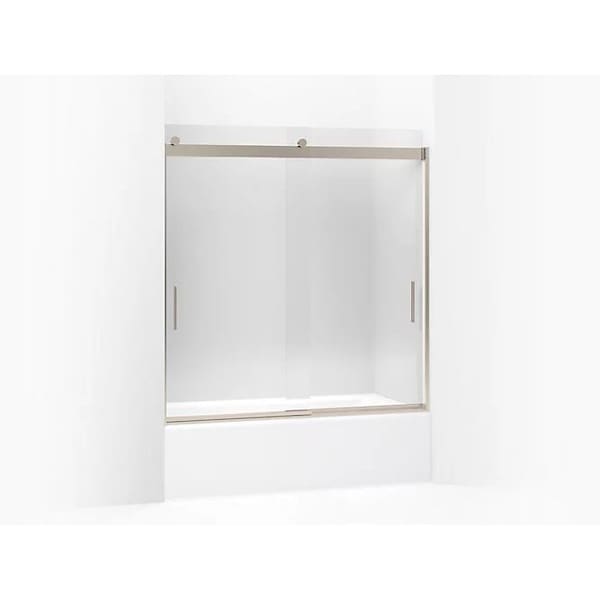 Kohler Levity(R) Sliding Bath Door, 62" H X 56-5/8 - 59-5/8" W, With 1/4" Thick Crystal Clear Glass And Blade Handles 706000-L-ABV - main